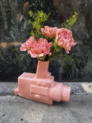 Ceramic camera vase